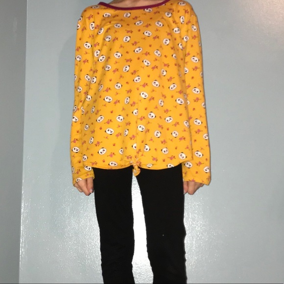 yellow shirt with pandas on it - Picture 1 of 4